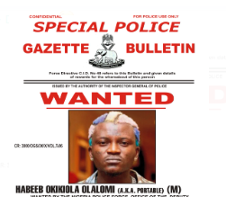 singer Portable declared wanted by police for allegedly ass@ulting Ogun govt officials